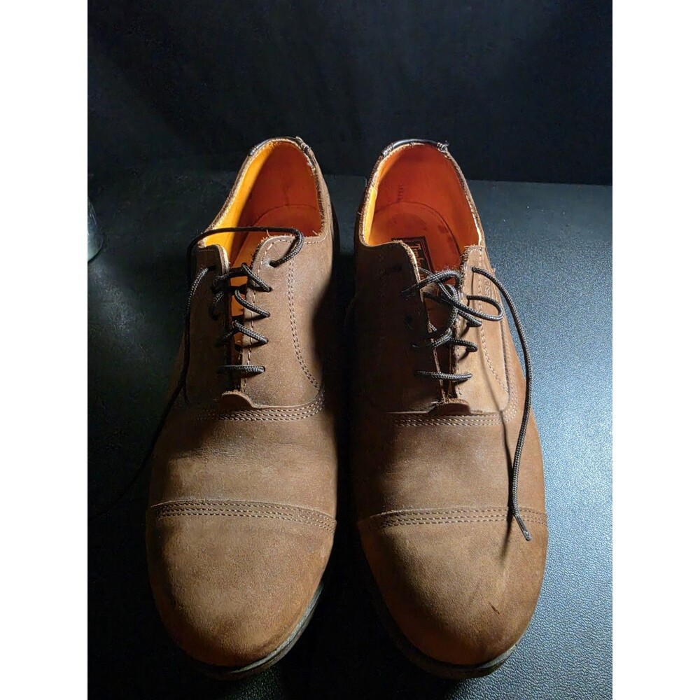 Timberland Men’s 10M Brown Leather Cap Toe Oxford Dress Shoes Vibram Sole